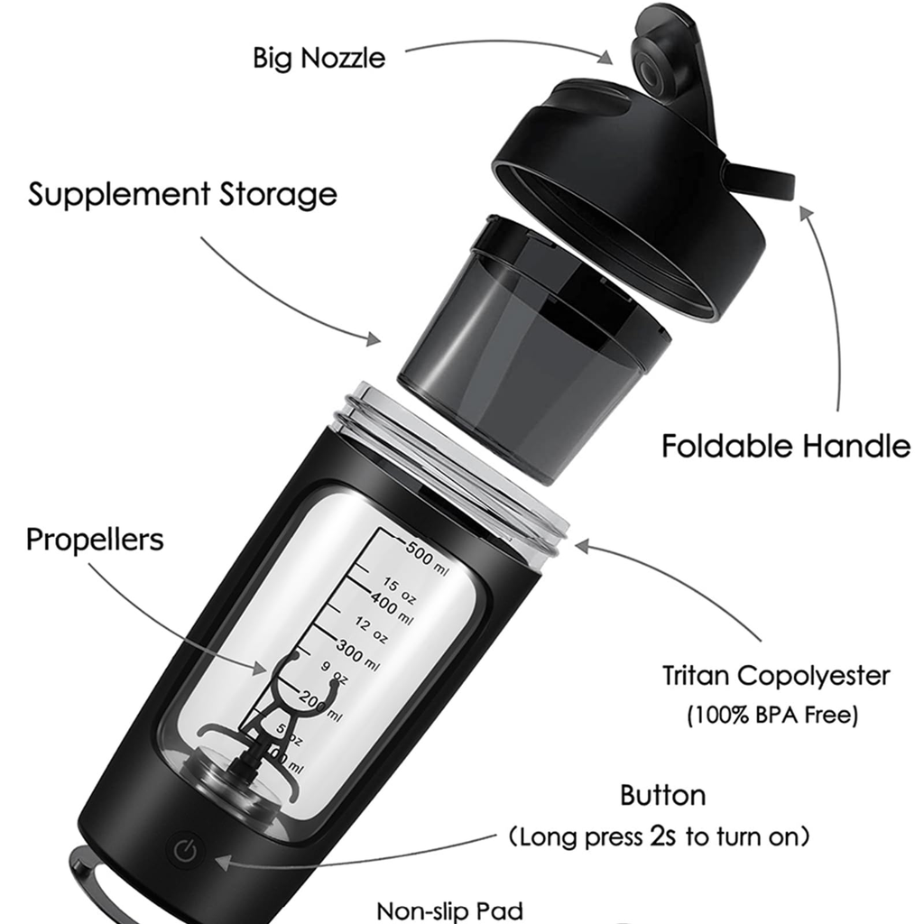 Mega Mixer™ Electric Protein Shake Mixer + Mega Mixer Cup™ Combo